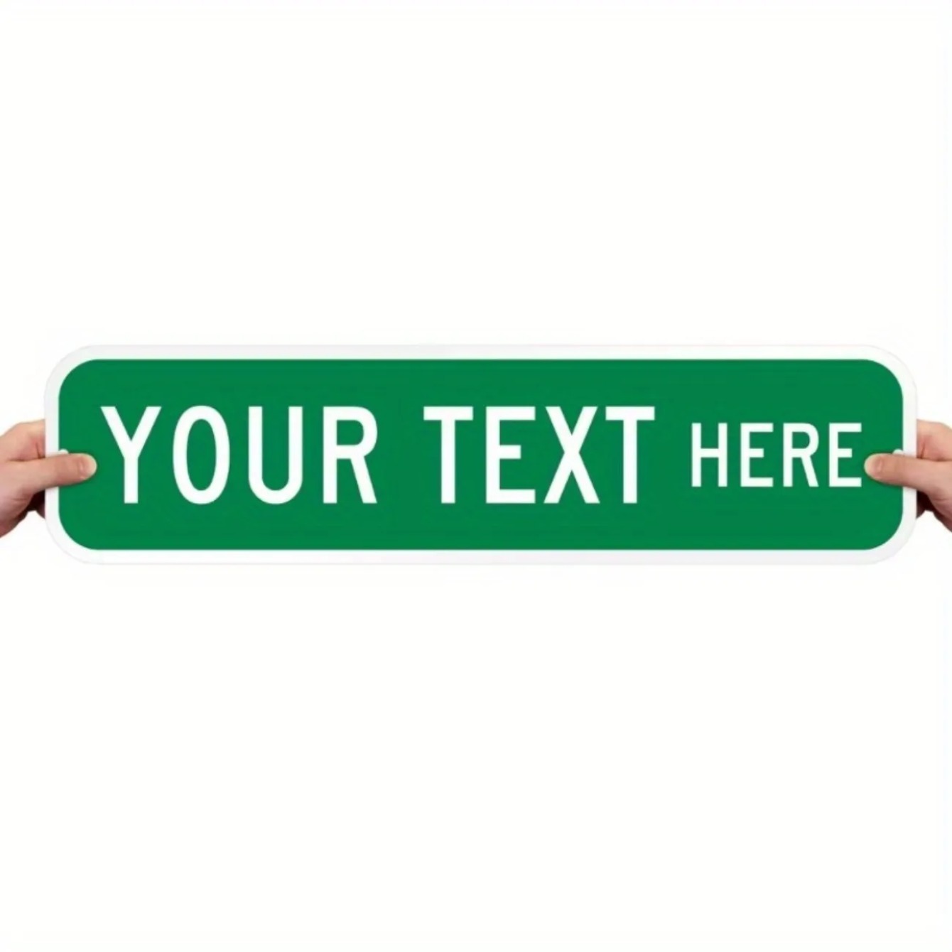 Outdoor Furniture Metal - Personalized Green Street Sign (Customizable) -