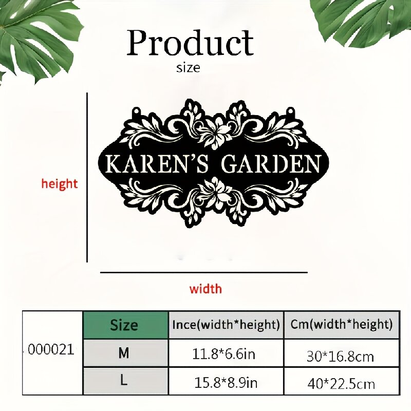 Custom Metal Art Sign with Nam - Outdoor Furniture Metal recension och pris