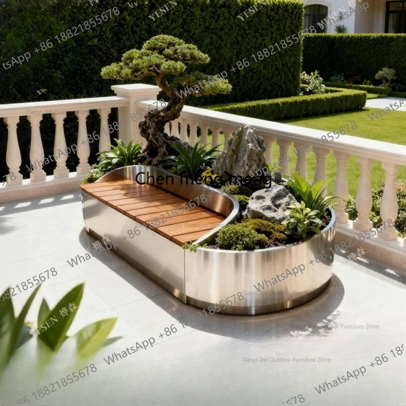 D80 Stainless Steel Flower Box - Outdoor Furniture Metal Chairs recension och pris
