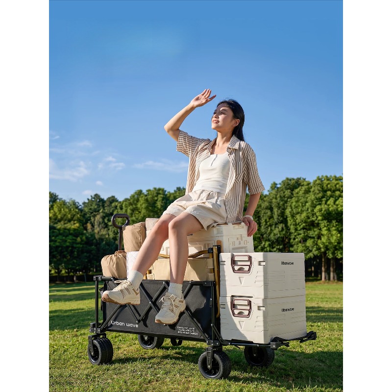 Folding Camping Wagon Cart Out - Outdoor Furniture Metal recension och pris