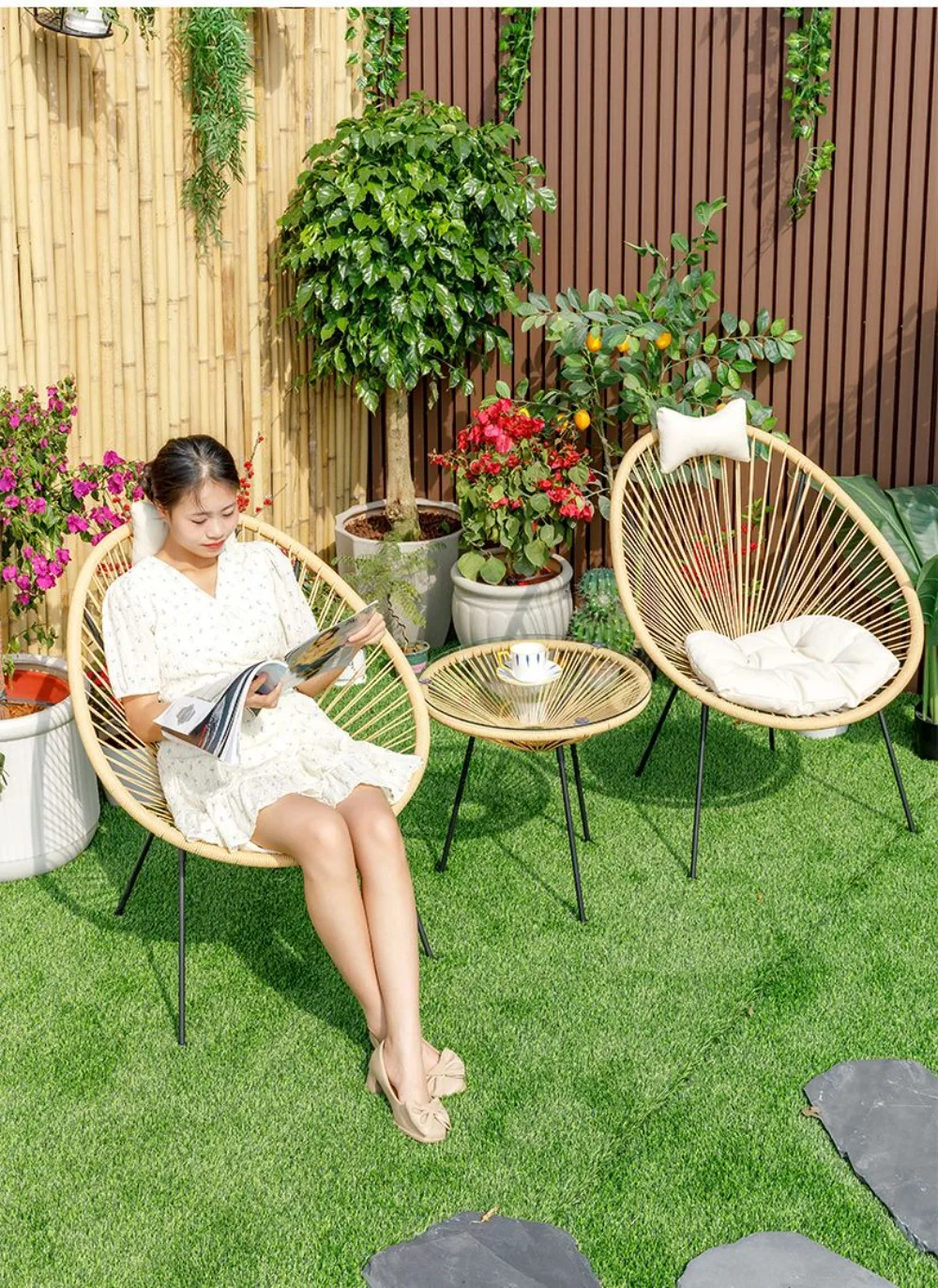 Nordic Dining Chairs for Kitch - Outdoor Furniture Metal Chairs recension och pris