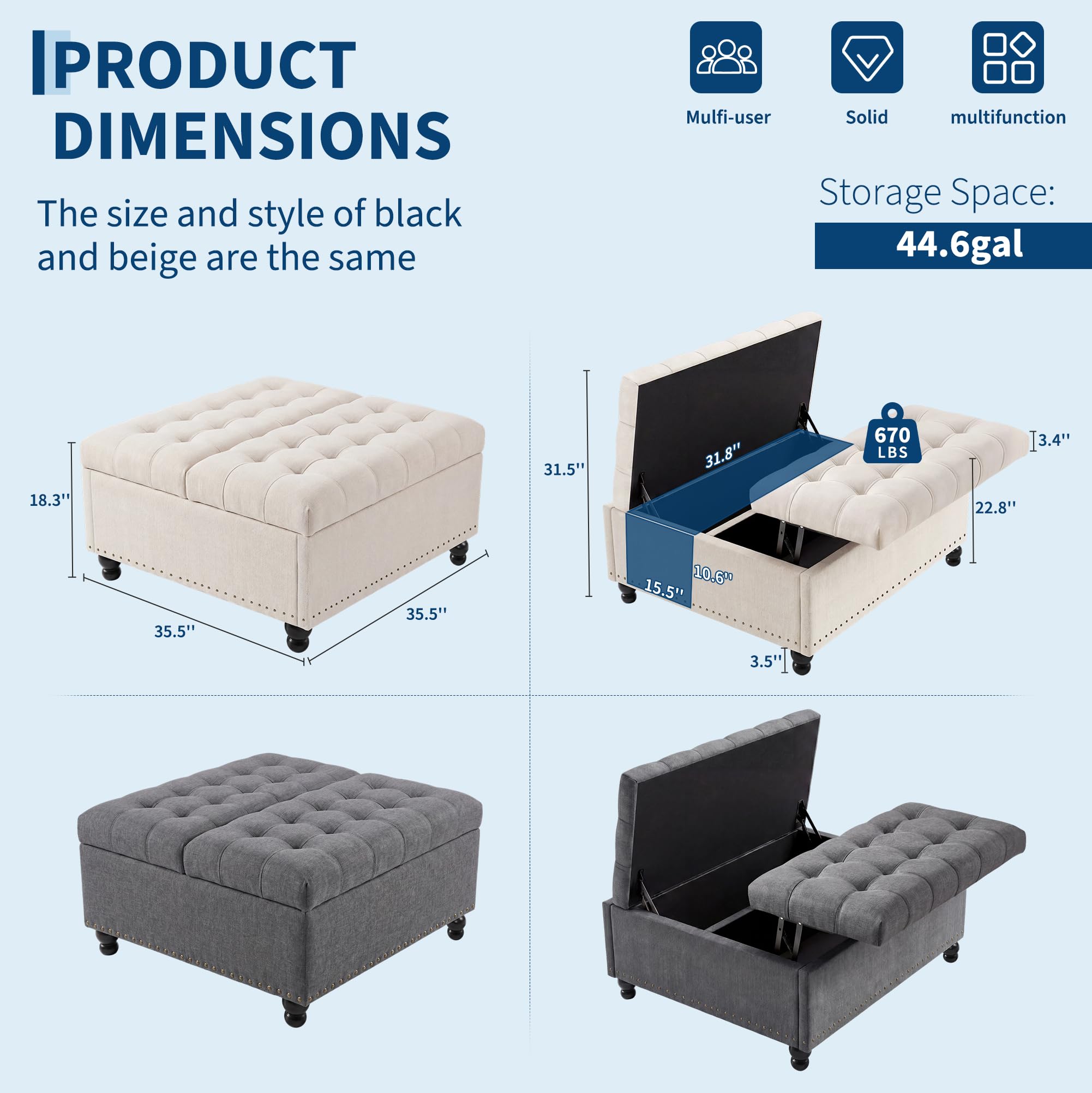 36 Inch Square Lift Top Storag - Outdoor Furniture Wood recension och pris