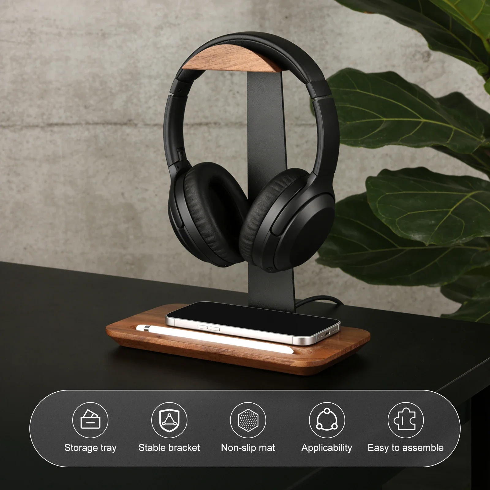 Universal Wood Headphone Stand - Outdoor Furniture Wood recension och pris